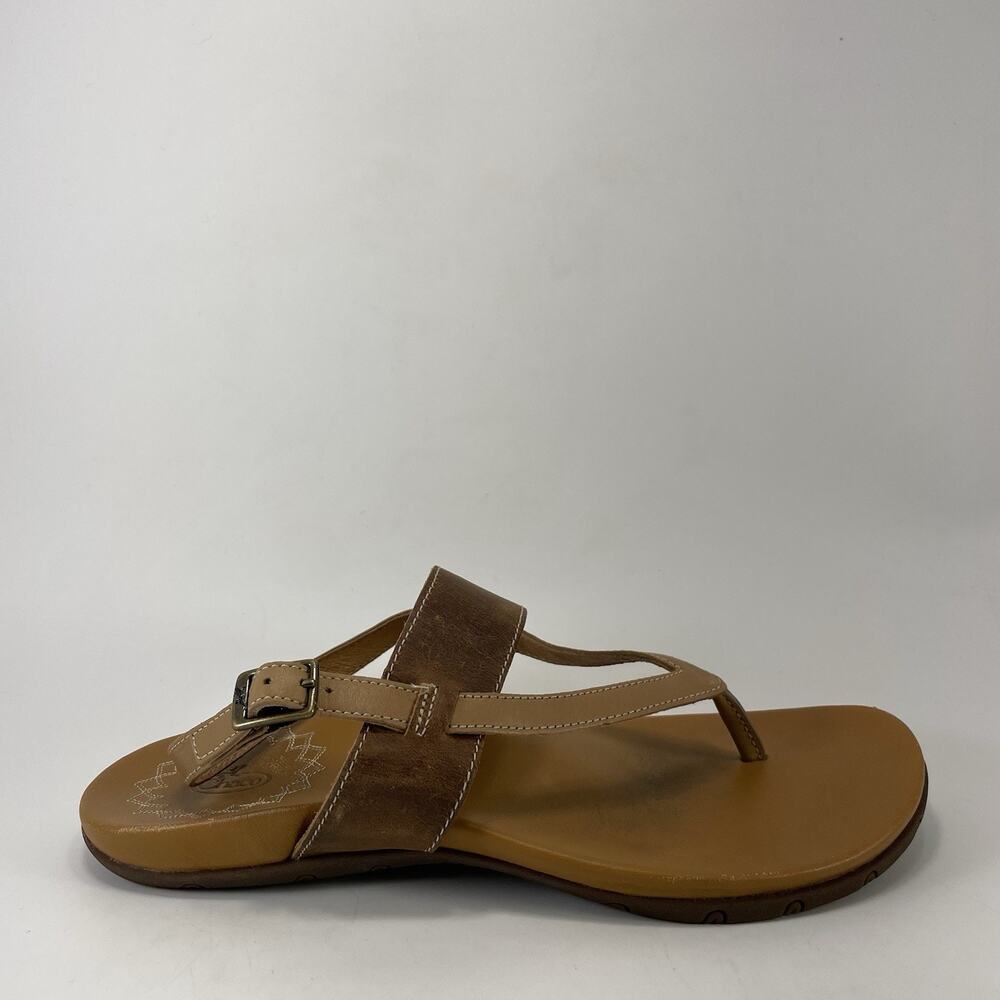 Chaco Maya II Sand Leather Sandals Womens Size 7 Thong Slingback Buckle Shoes